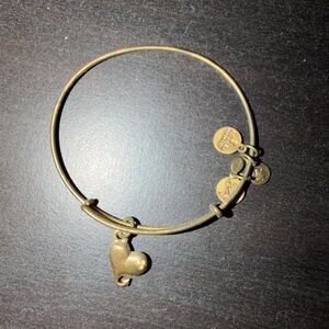 Alex and ani Gold Heart Charm Bangle Bracelet